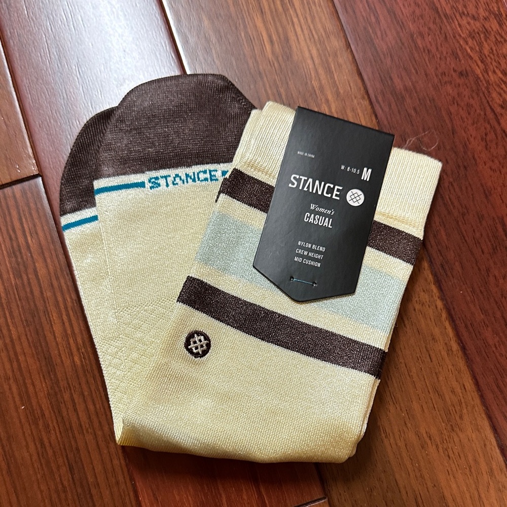 Stance Women’s Socks - Cream, Brown, and Blue